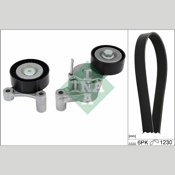 INA 529054810 V-Ribbed Belt Set