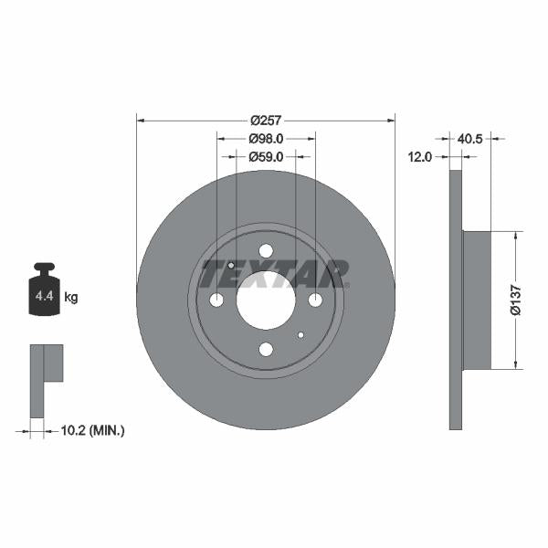 TEXTAR 92236703 Brake Disc