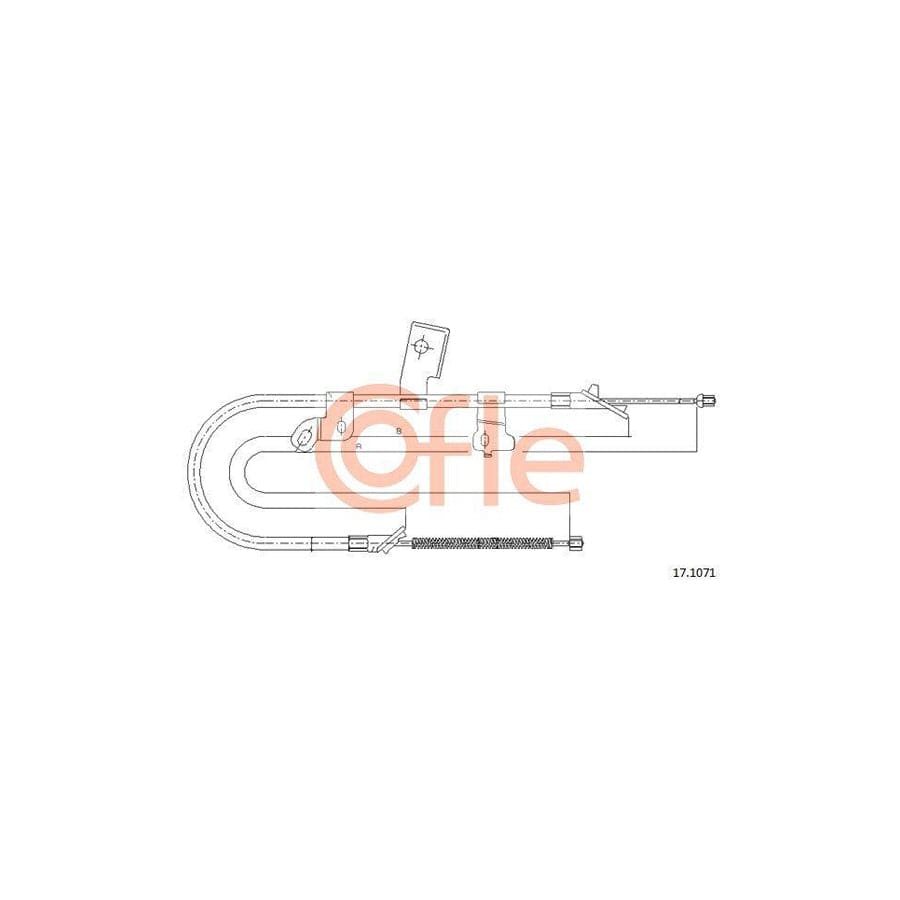 Cofle 92.17.1071 Hand Brake Cable for Toyota Yaris