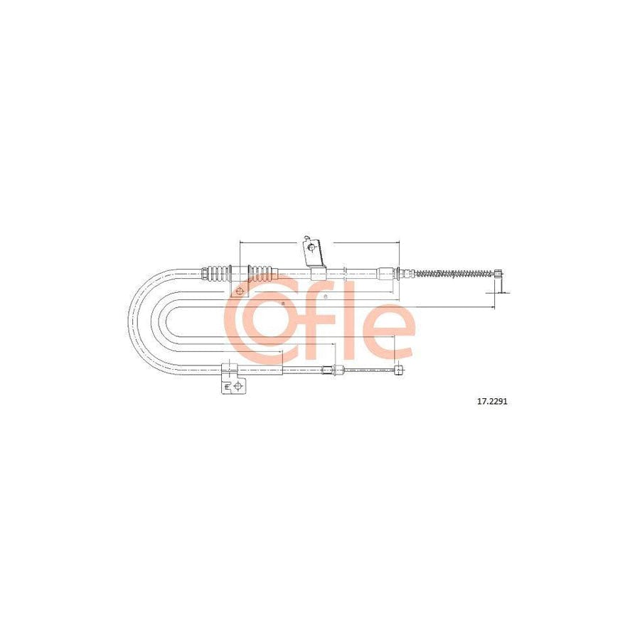 Cofle 17.2291 Hand Brake Cable