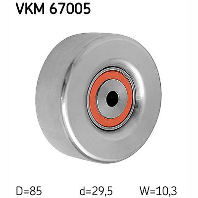 SKF VKM67005 V-Ribbed Belt Deflection/Guide Pulley