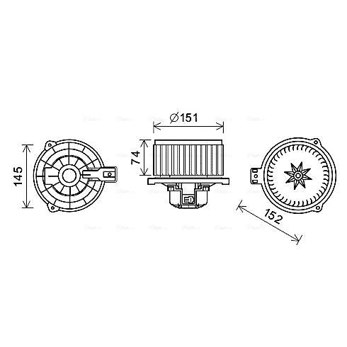 AVA COOLING HY8430AVA Interior Blower Electric Motor