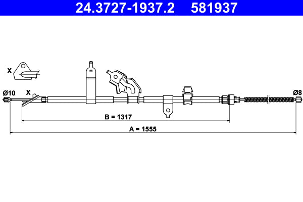 BOSCH 1987482325 Parking Brake Cable Pull