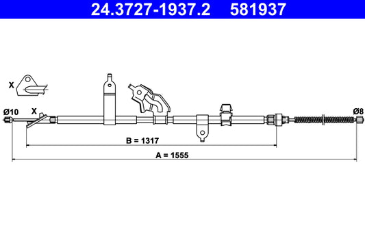 BOSCH 1987482325 Parking Brake Cable Pull