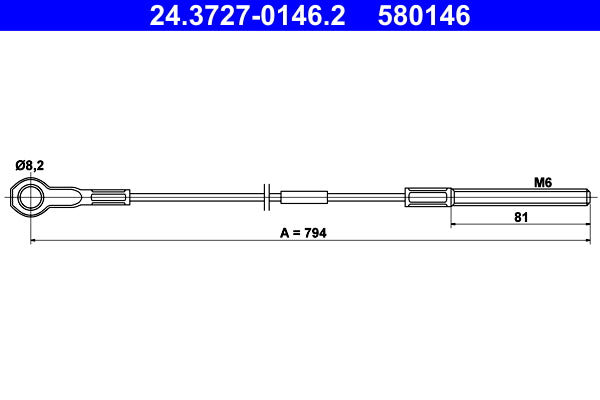 BOSCH 1987477695 Parking Brake Cable Pull