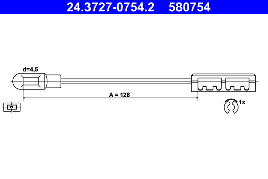 BOSCH 1987477036 Parking Brake Cable Pull