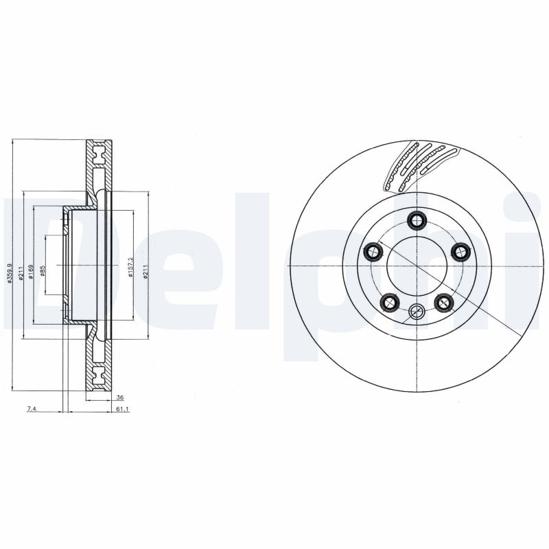 DELPHI BG9100C Brake Disc