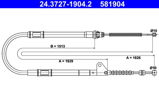 BOSCH 1987482391 Parking Brake Cable Pull