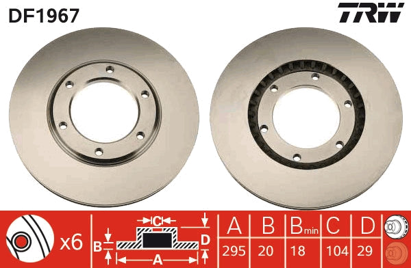 TRW MOTO DF1967 Brake Disc