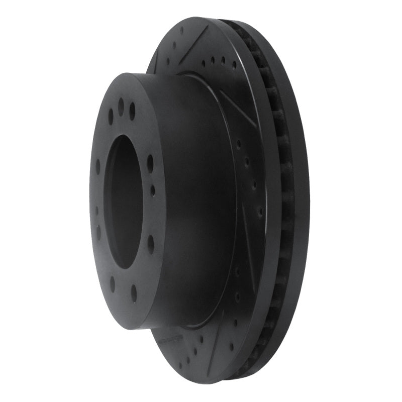 R1 Concepts R1 11-25 Chevrolet Suburban 3500 HD Front Left Drilled & Slotted Black Brake Rotor