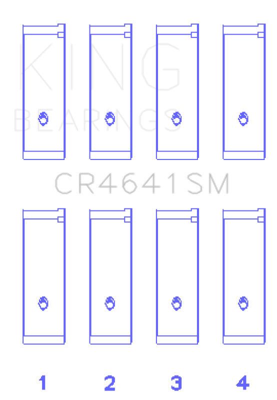 King Engine Bearings Suzuki J24B (Size 0.50 Oversized) Rod Bearing Set