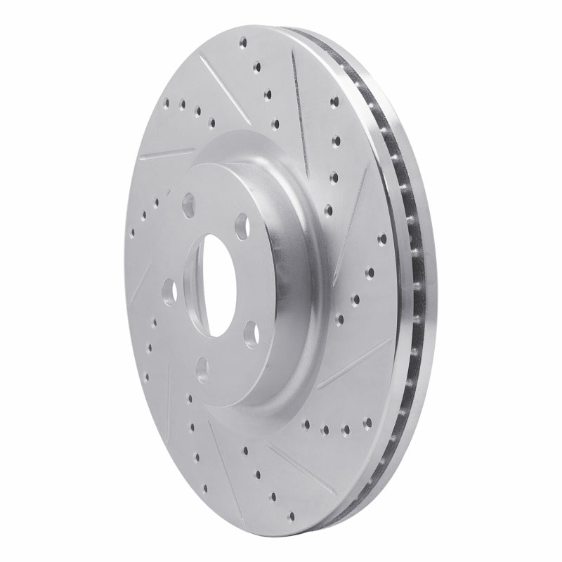 R1 Concepts R1 17-20 Lincoln MKZ Front Right Drilled & Slotted Silver Brake Rotor