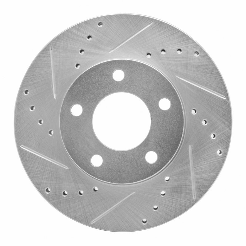 R1 Concepts R1 01-07 Ford Escape Front Left Drilled & Slotted Silver Brake Rotor