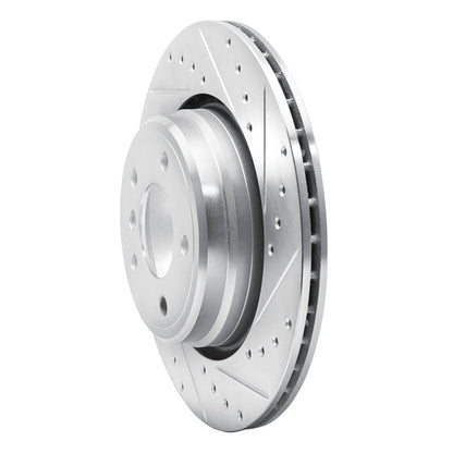R1 Concepts R1 95-03 BMW 750IL Rear Right Drilled & Slotted Silver Brake Rotor
