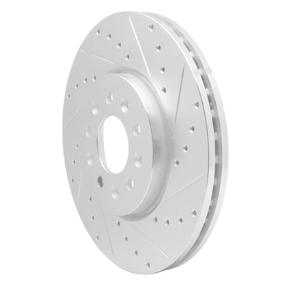 R1 Concepts R1 16-21 Buick LaCrosse Front Right Drilled & Slotted Silver Brake Rotor