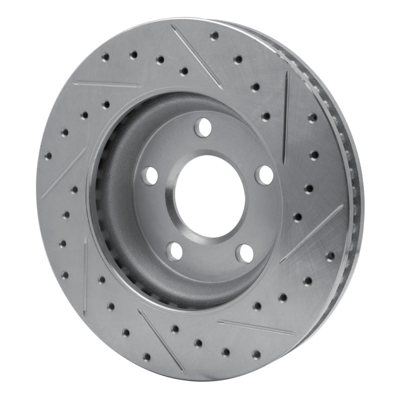 R1 Concepts R1 04-09 Buick Allure Front Left Drilled & Slotted Silver Brake Rotor