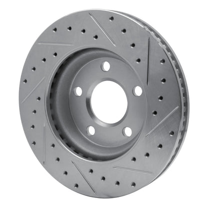 R1 Concepts R1 04-09 Buick Allure Front Left Drilled & Slotted Silver Brake Rotor
