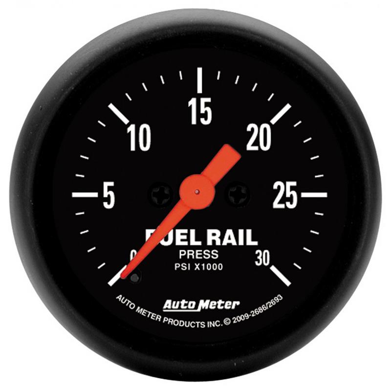 Autometer Z-Series 52mm 30Kpsi Fuel Rail Pressure Gauge, Ram 6.7L