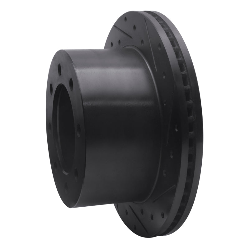 R1 Concepts R1 01-10 Chevrolet Express 3500 Rear Right Drilled & Slotted Black Brake Rotor