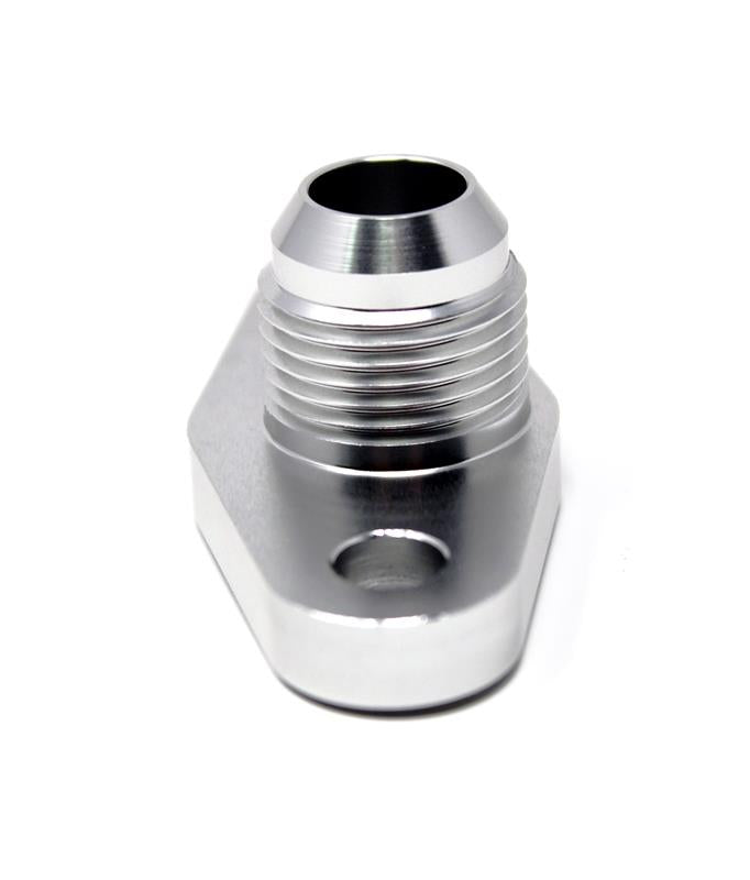 Torque Solution Billet Offset Oil Drain Flange w/ Integrated -10AN Flange: T3/T4 & PTE/Borg Turbo