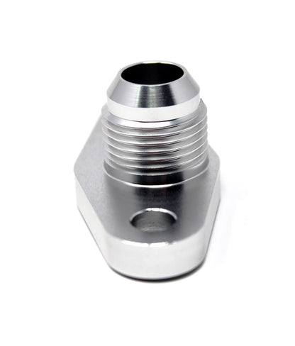 Torque Solution Billet Offset Oil Drain Flange w/ Integrated -10AN Flange: T3/T4 & PTE/Borg Turbo