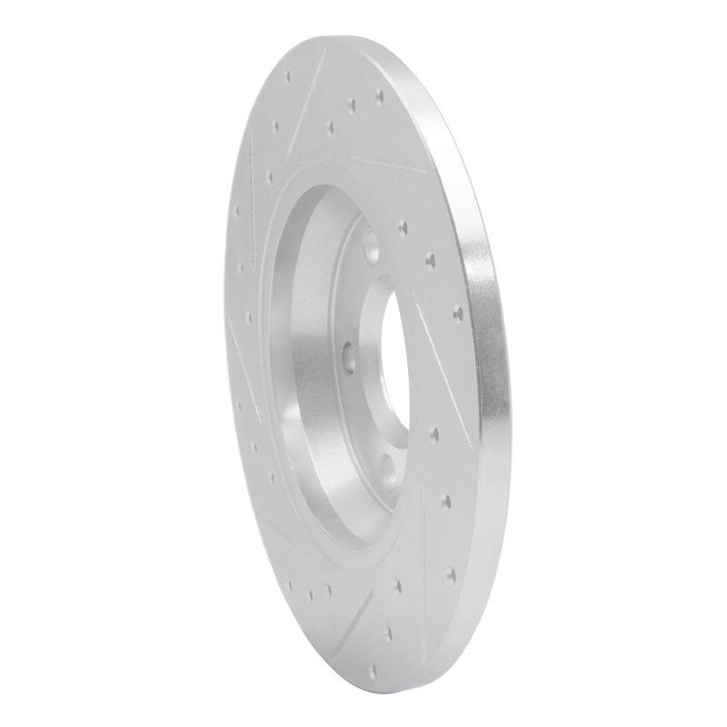 R1 Concepts R1 01-03 Volkswagen EuroVan Rear Right Drilled & Slotted Silver Brake Rotor