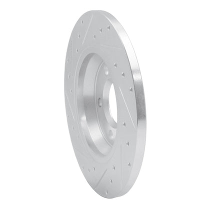 R1 Concepts R1 01-03 Volkswagen EuroVan Rear Right Drilled & Slotted Silver Brake Rotor