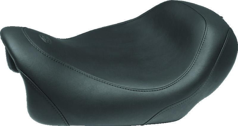 Mustang Motorcycle Mustang 08-21 Harley Electra Glide, Rd Glide, Rd King, Glide Lowdown 1PC Seat w/DBR Pearls - Black