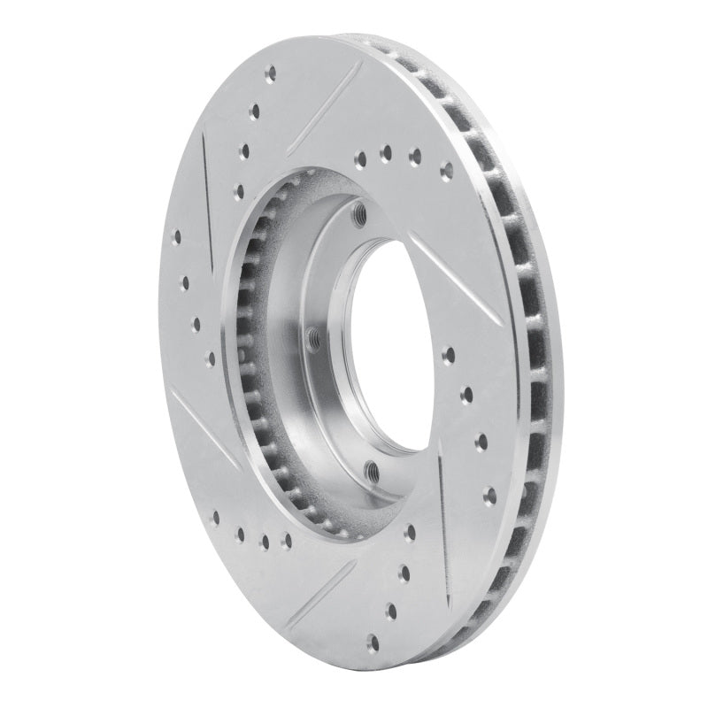 R1 Concepts R1 84-95 Toyota Pickup Front Right Drilled & Slotted Silver Brake Rotor
