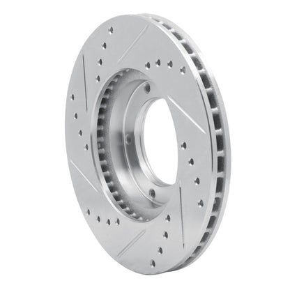 R1 Concepts R1 84-95 Toyota Pickup Front Right Drilled & Slotted Silver Brake Rotor