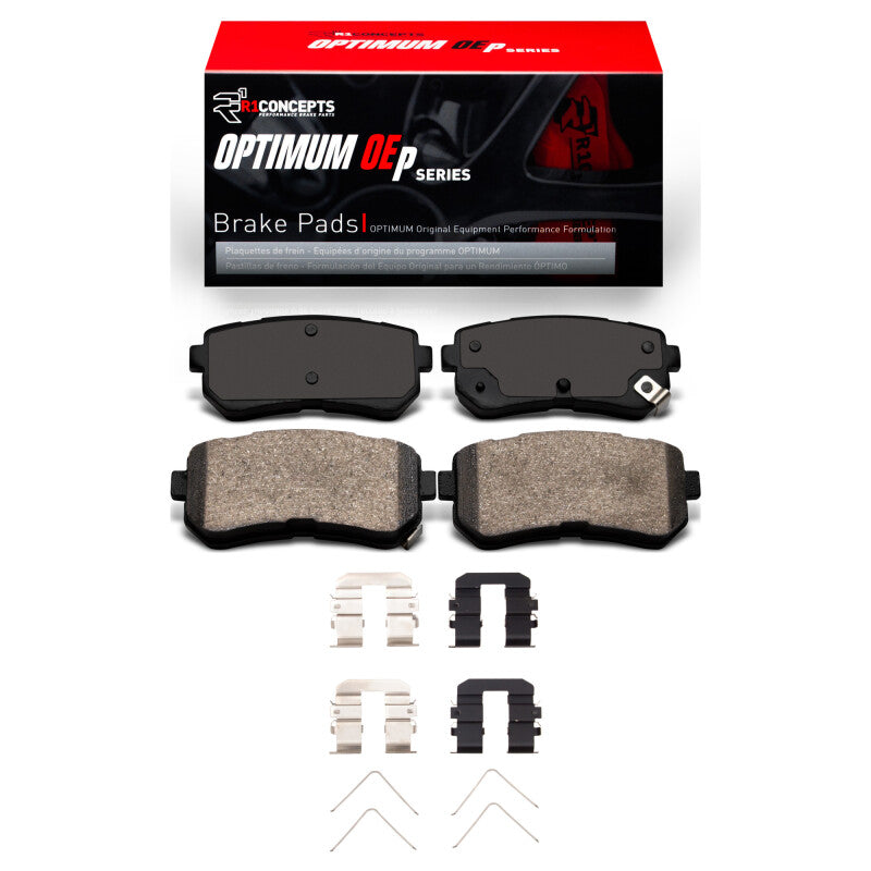 R1 Concepts R1 2018-2025 Hyundai Kona Rear R1 Optimum OE Pads & Hardware Kit