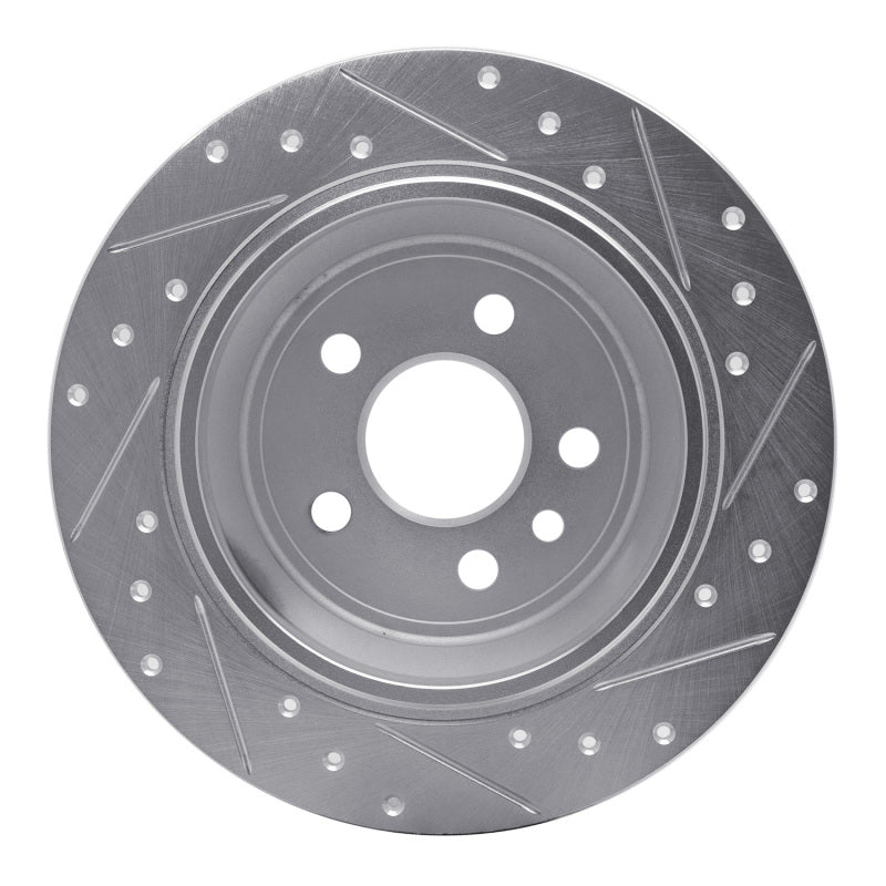 R1 Concepts R1 13-15 Land Rover LR2 Rear Left Drilled & Slotted Silver Brake Rotor
