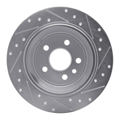R1 Concepts R1 13-15 Land Rover LR2 Rear Left Drilled & Slotted Silver Brake Rotor