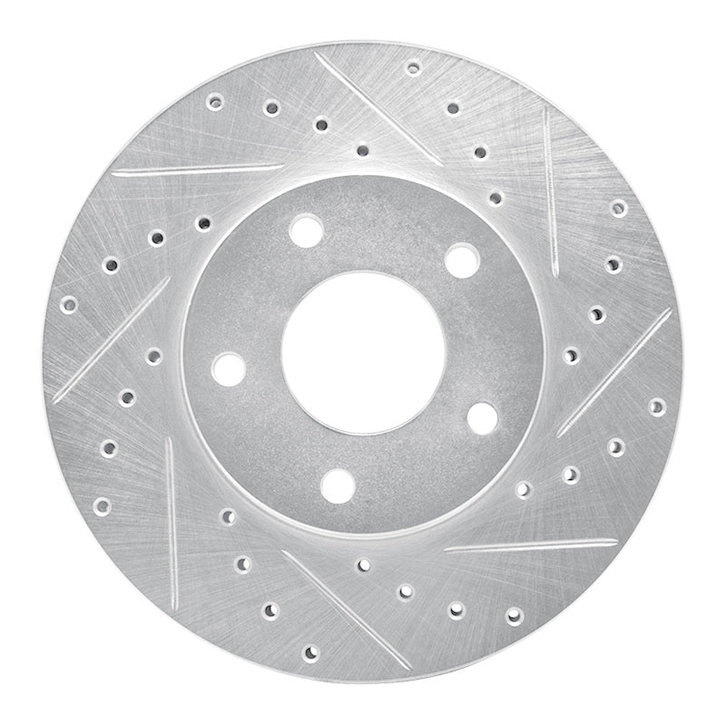 R1 Concepts R1 02-07 Nissan X-Trail (Mexico) Front Right Drilled & Slotted Silver Brake Rotor