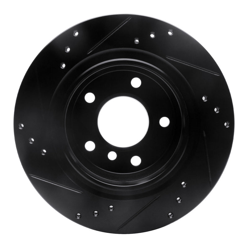 R1 Concepts R1 03-08 BMW Z4 Rear Right Drilled & Slotted Black Brake Rotor