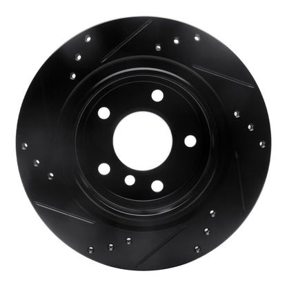 R1 Concepts R1 03-08 BMW Z4 Rear Right Drilled & Slotted Black Brake Rotor