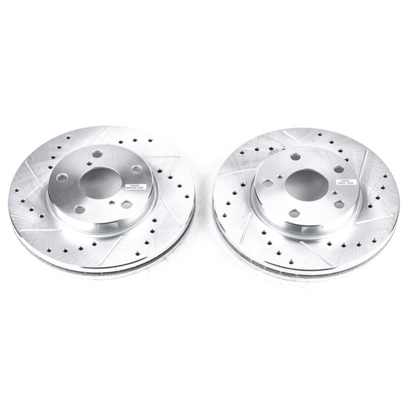 PowerStop Power Stop 92-98 Lexus SC300 Front Evolution Drilled & Slotted Rotors - Pair