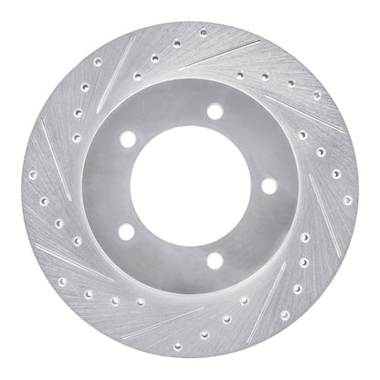 R1 Concepts R1 96-98 Suzuki SIDEKICK Front Left Drilled & Slotted Silver Brake Rotor