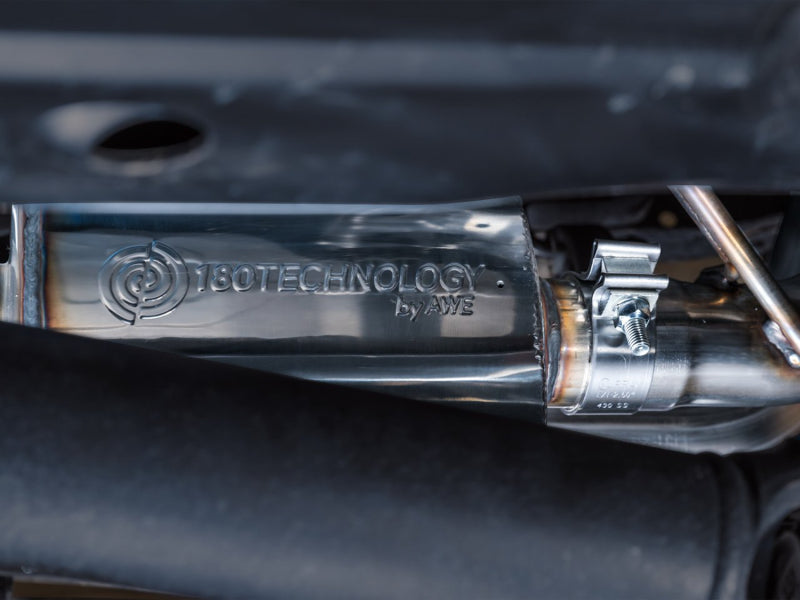 AWE Tuning 16-22 Toyota Tacoma 0FG Cat-Back Exhaust w/ BashGuard - Dual Diamond Black Tips