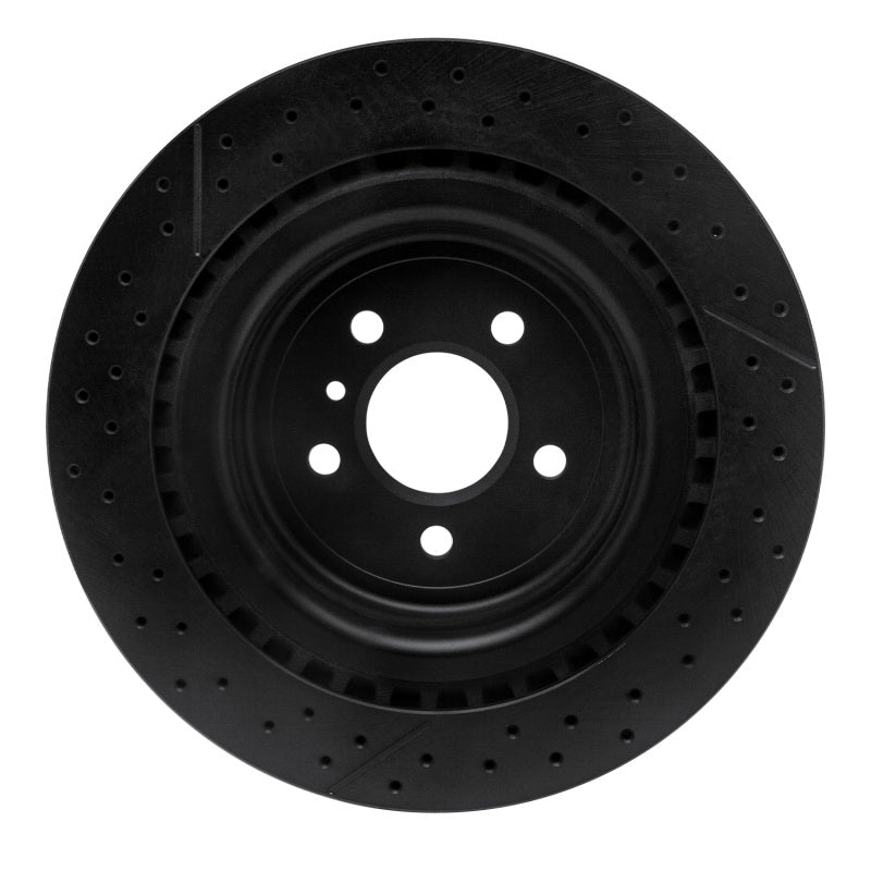 R1 Concepts R1 12-19 Mercedes-Benz GLE63 AMG S Rear Drilled & Slotted Black Brake Rotor