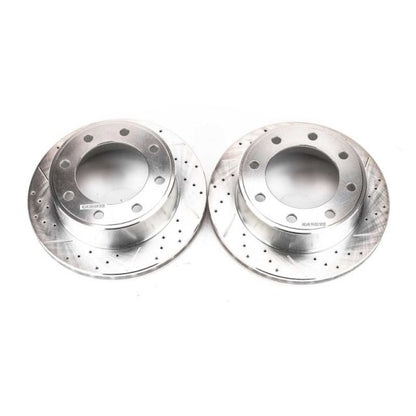 PowerStop Power Stop 00-05 Ford Excursion Rear Evolution Drilled & Slotted Rotors - Pair