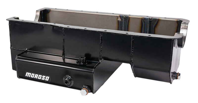 Moroso Ford 351W (w/Rear Sump) Kicked Out Circle Track Baffled Wet Sump 9qt 7.5in Steel Oil Pan