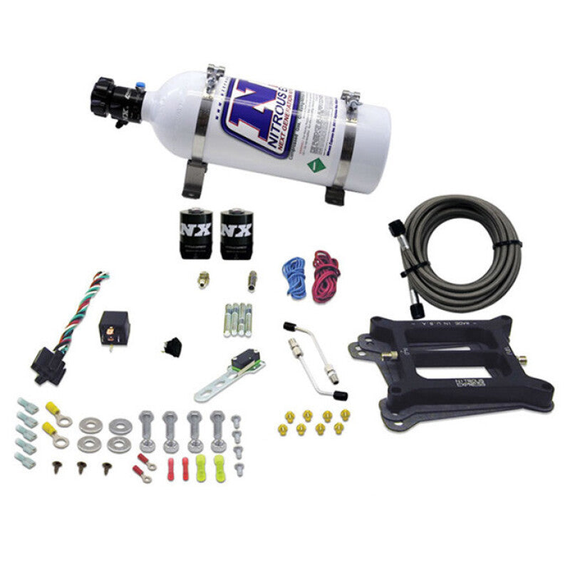 Nitrous Express 4150 4-BBL/Alcohol Nitrous Kit (100-500HP) w/5lb Bottle