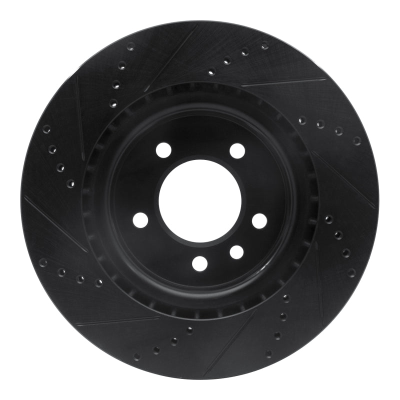 R1 Concepts R1 18-20 Land Rover Range Rover Sport Rear Right Drilled & Slotted Black Brake Rotor