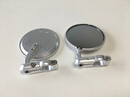 CRG Constructors CRG Hindsight Folding 3 in. Round Bar-End Mirror Left - Silver