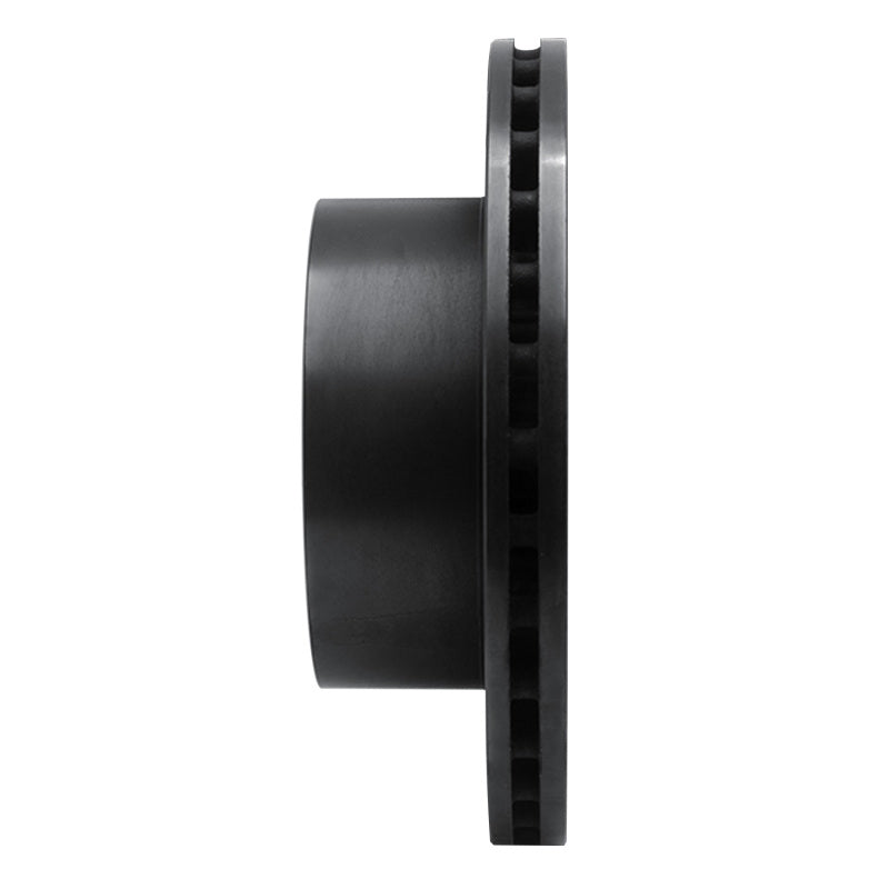 R1 Concepts R1 06-25 American Coach Patriot Rear Left Drilled & Slotted Black Brake Rotor