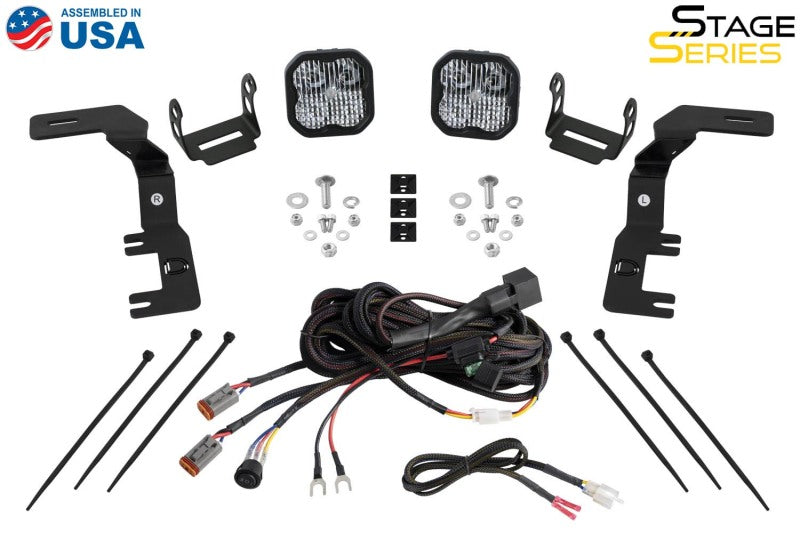 Diode Dynamics 2023+ Chevrolet Colorado Stage Series Ditch Light Kit C2 Pro Yellow Combo