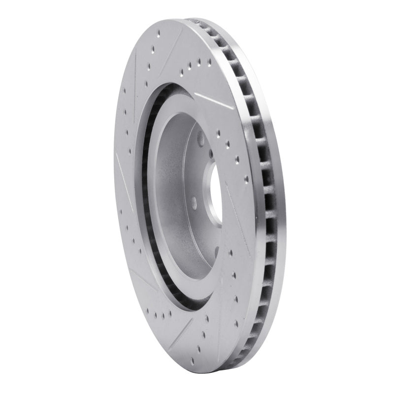 R1 Concepts R1 19-24 Subaru Forester Front Right Drilled & Slotted Silver Brake Rotor