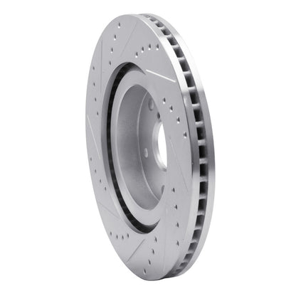 R1 Concepts R1 19-24 Subaru Forester Front Right Drilled & Slotted Silver Brake Rotor