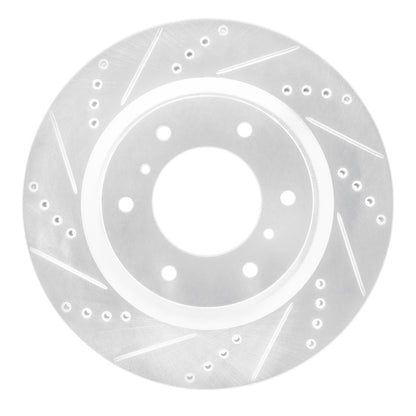 R1 Concepts R1 08-17 Mitsubishi Montero Limited (Mexico) Front Left Drilled & Slotted Silver Brake Rotor